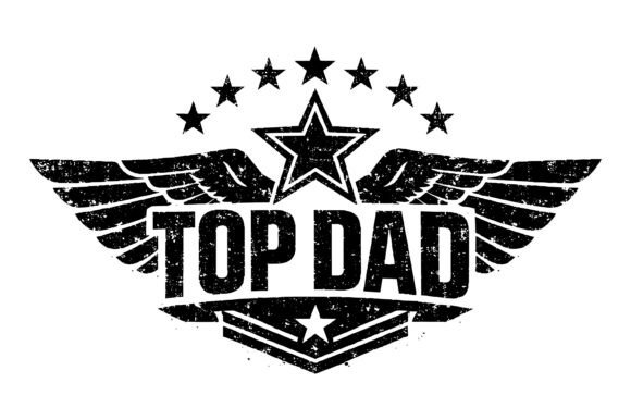 Download Top Dad Wings Star Grunge Military SVG - Military Collection