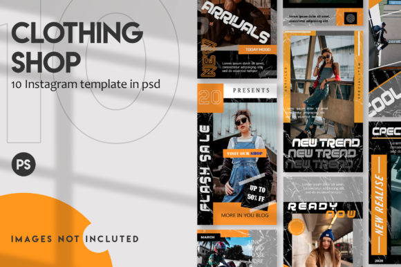 Download Clothing Store Instagram Stories Set - Thin Collection