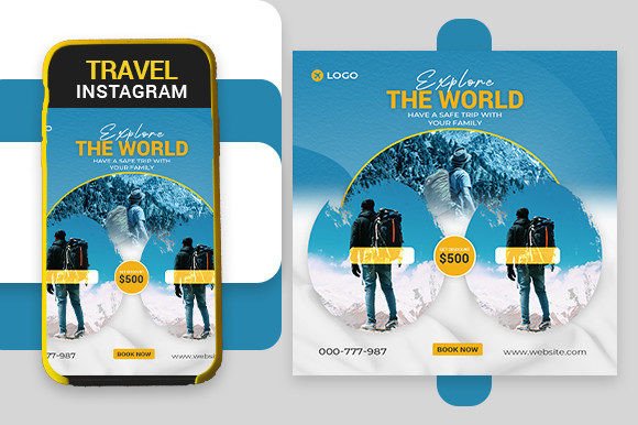 Download Travel Tour Banner for Social Media Post - Social media post Collection