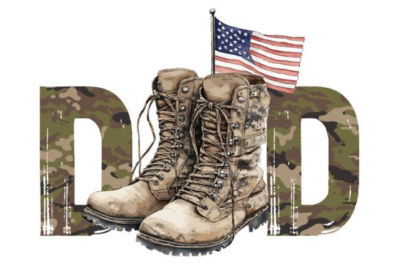Download Military Dad Tribute with Combat Boots - Premium Resources