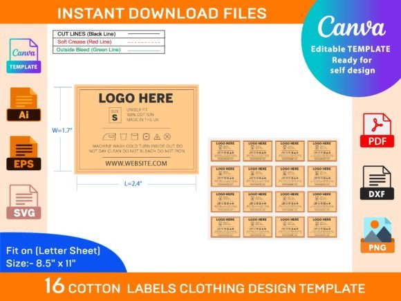 Download Cotton Labels for Clothing Tag, Sticker - Thin Collection