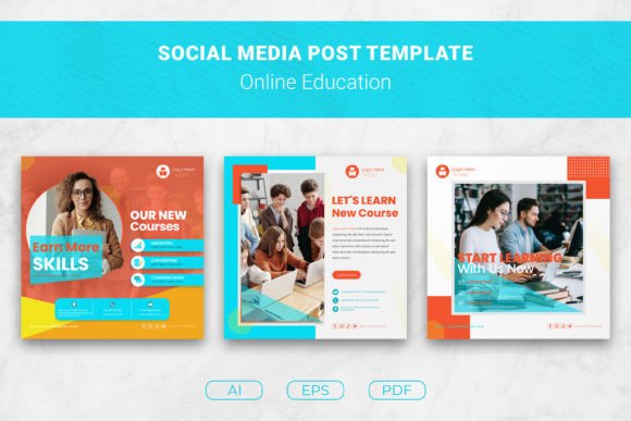 Download Online Education Social Media Posts - Social media post Collection