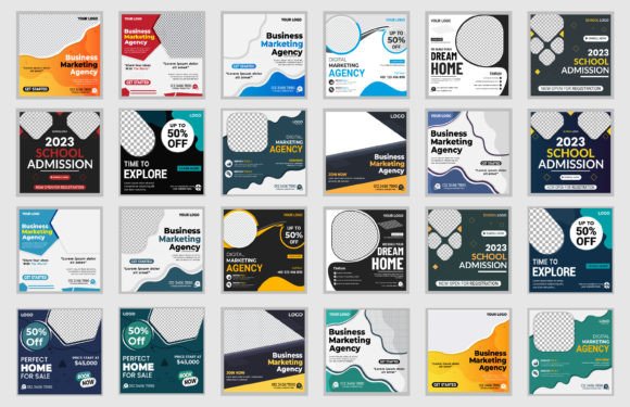 Download Social Media Post Design Template Bundle - Social media post Collection