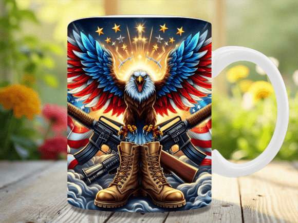 Download Eagle Military Rifles USA Mug Wrap - Military Collection