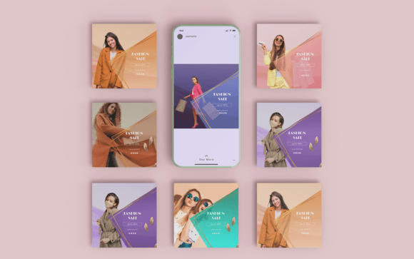 Download Fashion Post Social Media Template-010-2 - Fashion post Collection