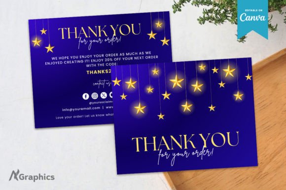 Download Dark Christmas Thank You Card Template - Premium Resources