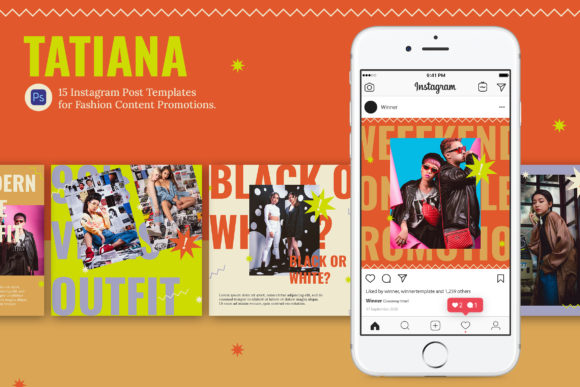 Download Tatiana Instagram Fashion Post Template - Fashion post Collection